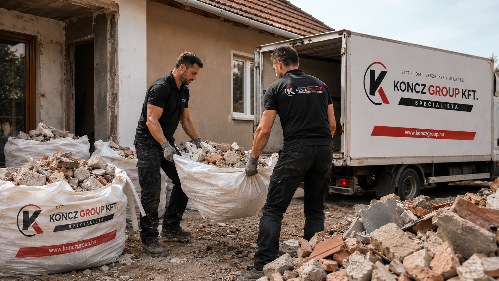 Építési törmelék elszállítás ajánlatkérés Koncz Group