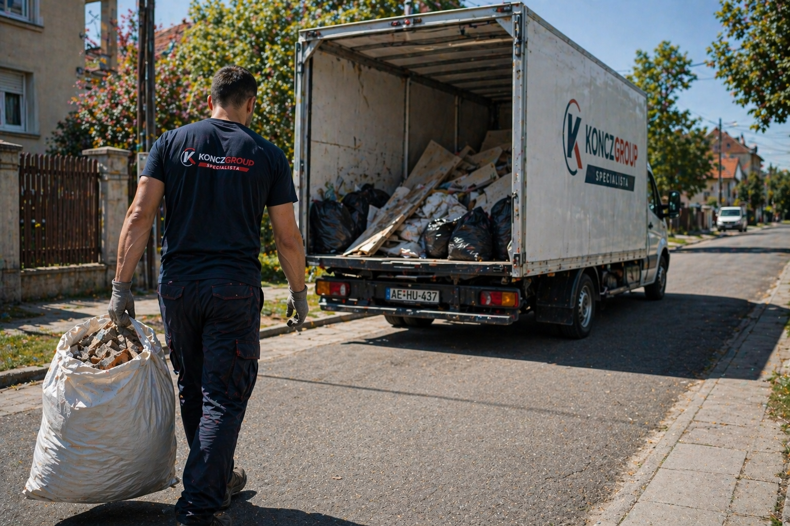 Könnyű terep zsákos sittszállítás ár példa